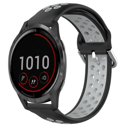 22mm Perforated Breathable Sports Silicone Watch Band, For Garmin Vivoactive4