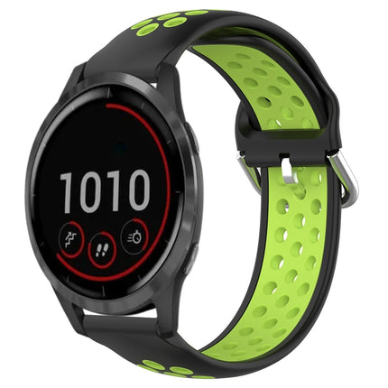 22mm Perforated Breathable Sports Silicone Watch Band, For Garmin Vivoactive4