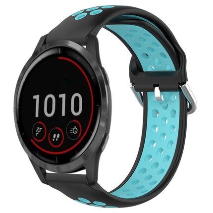 22mm Perforated Breathable Sports Silicone Watch Band, For Garmin Vivoactive4