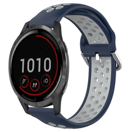22mm Perforated Breathable Sports Silicone Watch Band, For Garmin Vivoactive4