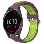 For Garmin Vivoactive4 / Purple+Lime