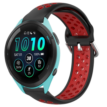 22mm Perforated Breathable Sports Silicone Watch Band, For Garmin Forerunner 265 Music
