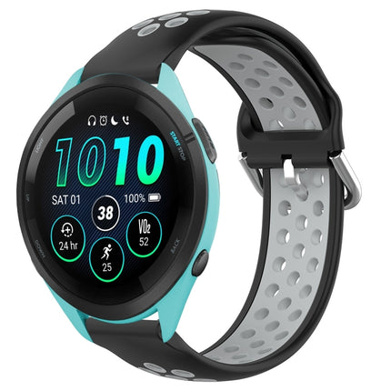 22mm Perforated Breathable Sports Silicone Watch Band, For Garmin Forerunner 265 Music