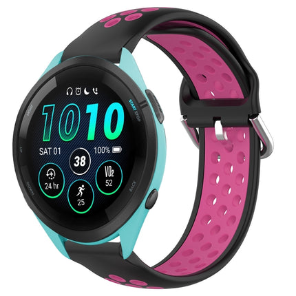 22mm Perforated Breathable Sports Silicone Watch Band, For Garmin Forerunner 265 Music