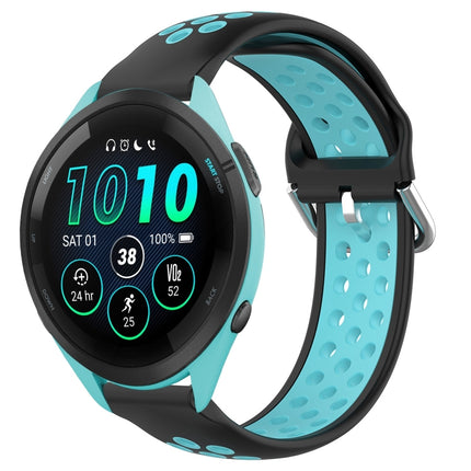 22mm Perforated Breathable Sports Silicone Watch Band, For Garmin Forerunner 265 Music