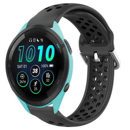 22mm Perforated Breathable Sports Silicone Watch Band, For Garmin Forerunner 265 Music
