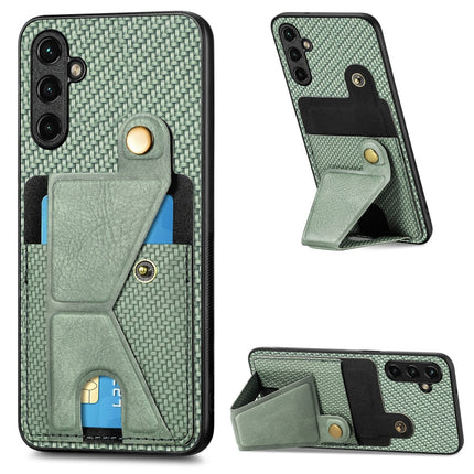Carbon Fiber Wallet Flip Card K-shaped Holder Phone Case, For Samsung Galaxy A14 5G, For Samsung Galaxy A13  5G, For Samsung Galaxy A13 4G, For Samsung Galaxy A04 4G