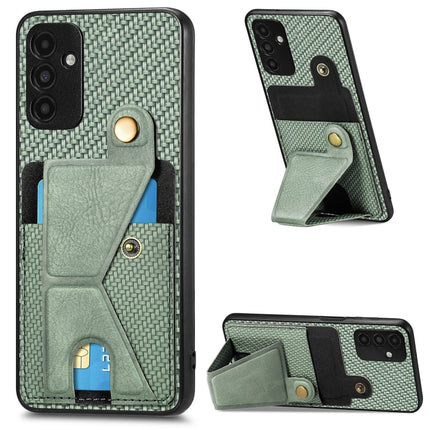 Carbon Fiber Wallet Flip Card K-shaped Holder Phone Case, For Samsung Galaxy A14 5G, For Samsung Galaxy A13  5G, For Samsung Galaxy A13 4G, For Samsung Galaxy A04 4G