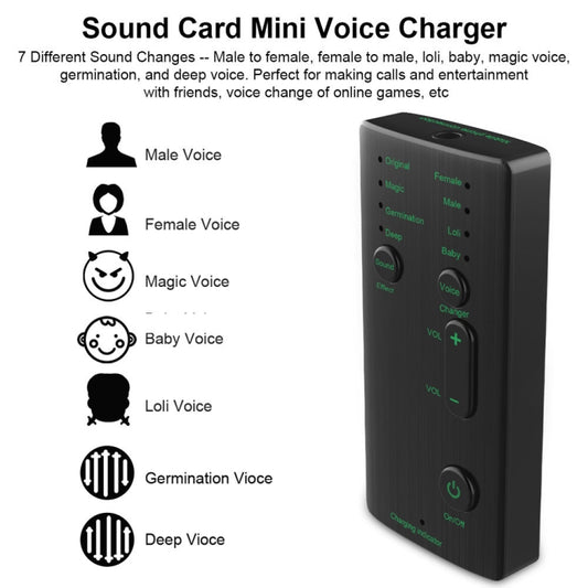 M1 Portable Mini Voice Changing Modulator with Adjustable Voice Functions & Phone Computer & Sound Card & Mic Tool, M1