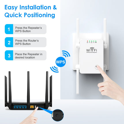 U8 300Mbps Wireless WiFi Repeater Extender Router Wi-Fi Signal Amplifier WiFi Booster, US Plug, EU Plug