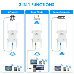 U8 300Mbps Wireless WiFi Repeater Extender Router Wi-Fi Signal Amplifier WiFi Booster, US Plug, EU Plug