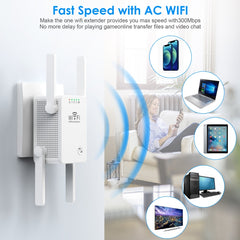 U8 300Mbps Wireless WiFi Repeater Extender Router Wi-Fi Signal Amplifier WiFi Booster, US Plug, EU Plug