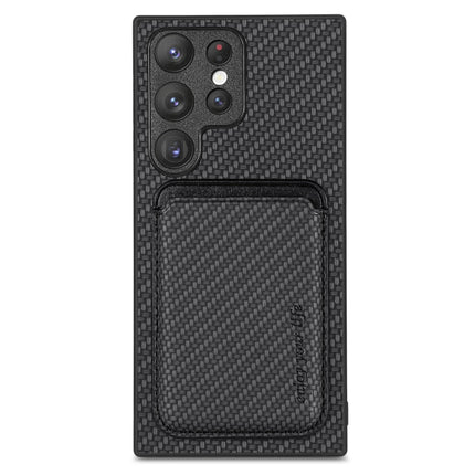Carbon Fiber Leather Card Magsafe Magnetic Phone Case, For Samsung Galaxy S22 5G, For Samsung Galaxy S22+ 5G, For Samsung Galaxy S22 Ultra 5G, For Samsung Galaxy S21 5G