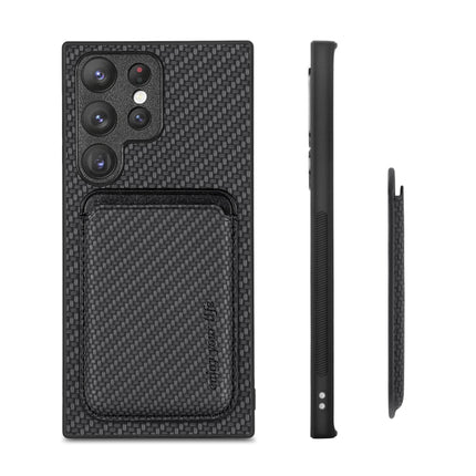 Carbon Fiber Leather Card Magsafe Magnetic Phone Case, For Samsung Galaxy S22 5G, For Samsung Galaxy S22+ 5G, For Samsung Galaxy S22 Ultra 5G, For Samsung Galaxy S21 5G