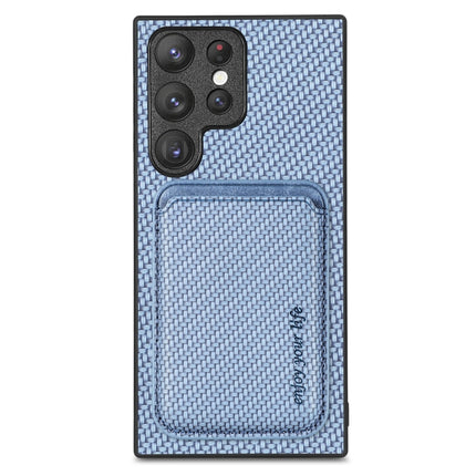 Carbon Fiber Leather Card Magsafe Magnetic Phone Case, For Samsung Galaxy S22 5G, For Samsung Galaxy S22+ 5G, For Samsung Galaxy S22 Ultra 5G, For Samsung Galaxy S21 5G