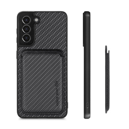 Carbon Fiber Leather Card Magsafe Magnetic Phone Case, For Samsung Galaxy S21+ 5G, For Samsung Galaxy S21 Ultra 5G, For Samsung Galaxy S21 FE 5G, For Samsung Galaxy S20 FE