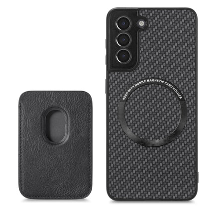 Carbon Fiber Leather Card Magsafe Magnetic Phone Case, For Samsung Galaxy S21+ 5G, For Samsung Galaxy S21 Ultra 5G, For Samsung Galaxy S21 FE 5G, For Samsung Galaxy S20 FE