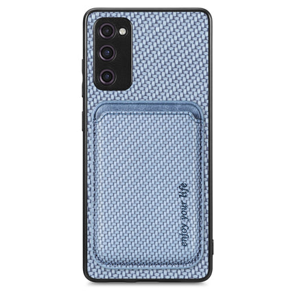 Carbon Fiber Leather Card Magsafe Magnetic Phone Case, For Samsung Galaxy S21+ 5G, For Samsung Galaxy S21 Ultra 5G, For Samsung Galaxy S21 FE 5G, For Samsung Galaxy S20 FE