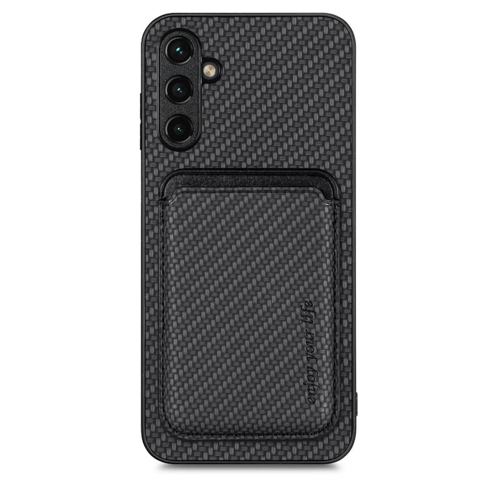 Carbon Fiber Leather Card Magsafe Magnetic Phone Case, For Samsung Galaxy A14 5G, For Samsung Galaxy A04 4G, For Samsung Galaxy A13 4G, For Samsung Galaxy A13 5G