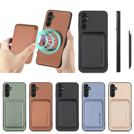 Carbon Fiber Leather Card Magsafe Magnetic Phone Case, For Samsung Galaxy A14 5G, For Samsung Galaxy A04 4G, For Samsung Galaxy A13 4G, For Samsung Galaxy A13 5G