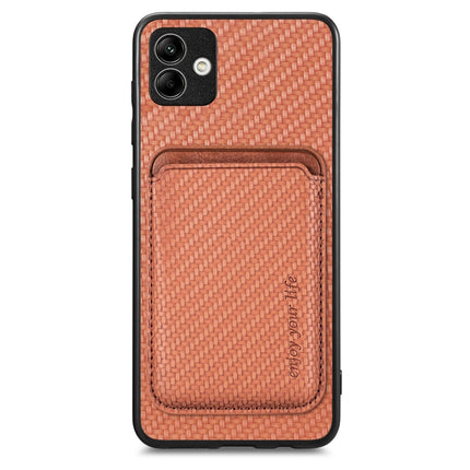 Carbon Fiber Leather Card Magsafe Magnetic Phone Case, For Samsung Galaxy A14 5G, For Samsung Galaxy A04 4G, For Samsung Galaxy A13 4G, For Samsung Galaxy A13 5G