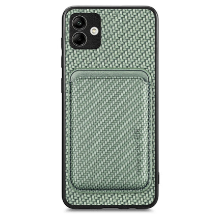 Carbon Fiber Leather Card Magsafe Magnetic Phone Case, For Samsung Galaxy A14 5G, For Samsung Galaxy A04 4G, For Samsung Galaxy A13 4G, For Samsung Galaxy A13 5G