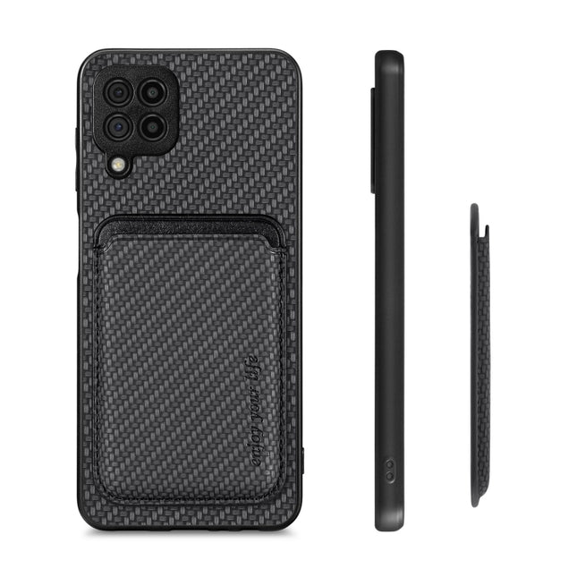 Carbon Fiber Leather Card Magsafe Magnetic Phone Case, For Samsung Galaxy A22 4G, For Samsung Galaxy A22 5G, For Samsung Galaxy A32 5G, For Samsung Galaxy A50