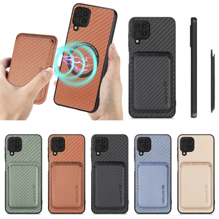 Carbon Fiber Leather Card Magsafe Magnetic Phone Case, For Samsung Galaxy A22 4G, For Samsung Galaxy A22 5G, For Samsung Galaxy A32 5G, For Samsung Galaxy A50