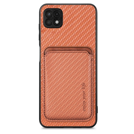 Carbon Fiber Leather Card Magsafe Magnetic Phone Case, For Samsung Galaxy A22 4G, For Samsung Galaxy A22 5G, For Samsung Galaxy A32 5G, For Samsung Galaxy A50