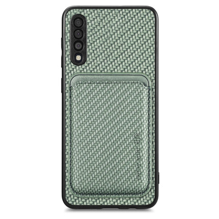 Carbon Fiber Leather Card Magsafe Magnetic Phone Case, For Samsung Galaxy A22 4G, For Samsung Galaxy A22 5G, For Samsung Galaxy A32 5G, For Samsung Galaxy A50