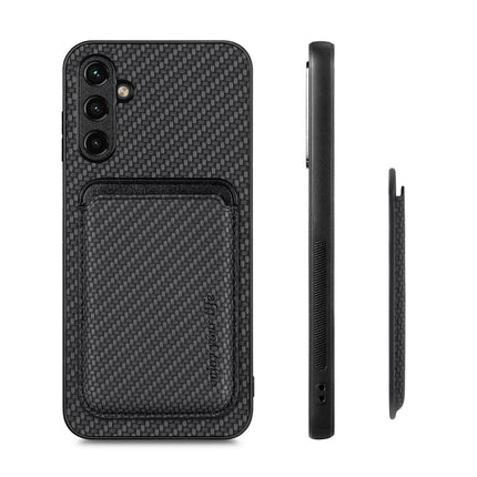 Carbon Fiber Leather Card Magsafe Magnetic Phone Case, For Samsung Galaxy A54 5G