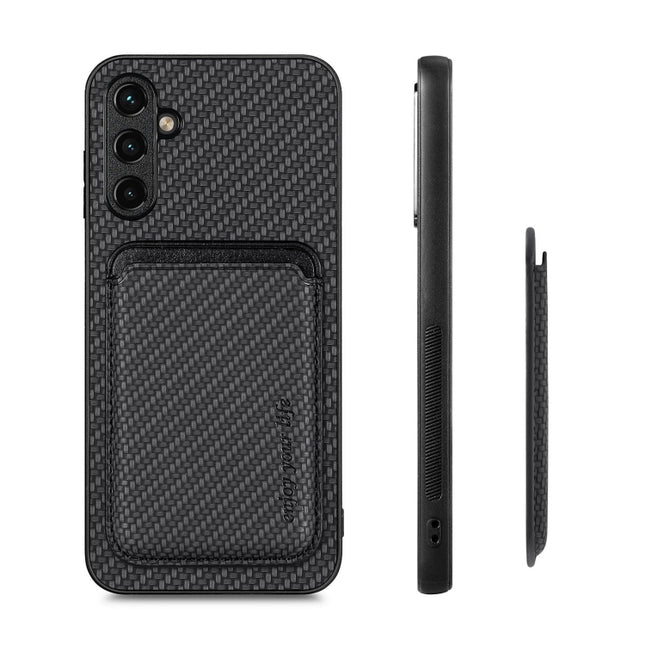 Carbon Fiber Leather Card Magsafe Magnetic Phone Case, For Samsung Galaxy A54 5G