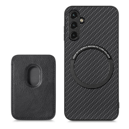 Carbon Fiber Leather Card Magsafe Magnetic Phone Case, For Samsung Galaxy A54 5G