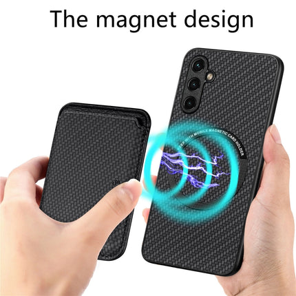 Carbon Fiber Leather Card Magsafe Magnetic Phone Case, For Samsung Galaxy A54 5G