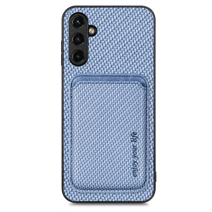 Carbon Fiber Leather Card Magsafe Magnetic Phone Case, For Samsung Galaxy A54 5G