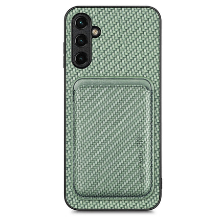 Carbon Fiber Leather Card Magsafe Magnetic Phone Case, For Samsung Galaxy A54 5G