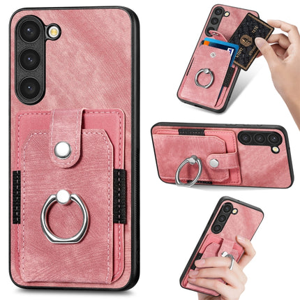 Retro Skin-feel Ring Card Wallet Phone Case, For Samsung Galaxy S23+ 5G, For Samsung Galaxy S23 Ultra 5G, For Samsung Galaxy S20+, For Samsung Galaxy S20 FE