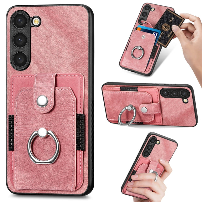 Retro Skin-feel Ring Card Wallet Phone Case, For Samsung Galaxy S23+ 5G, For Samsung Galaxy S23 Ultra 5G, For Samsung Galaxy S20+, For Samsung Galaxy S20 FE