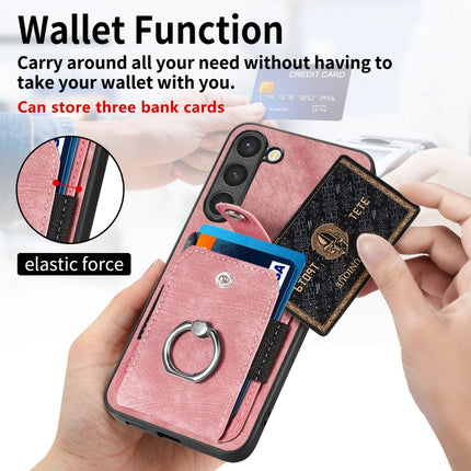 Retro Skin-feel Ring Card Wallet Phone Case, For Samsung Galaxy S23+ 5G, For Samsung Galaxy S23 Ultra 5G, For Samsung Galaxy S20+, For Samsung Galaxy S20 FE