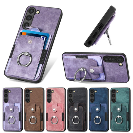 Retro Skin-feel Ring Card Wallet Phone Case, For Samsung Galaxy S23+ 5G, For Samsung Galaxy S23 Ultra 5G, For Samsung Galaxy S20+, For Samsung Galaxy S20 FE
