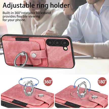 Retro Skin-feel Ring Card Wallet Phone Case, For Samsung Galaxy S22+ 5G, For Samsung Galaxy S22 Ultra 5G