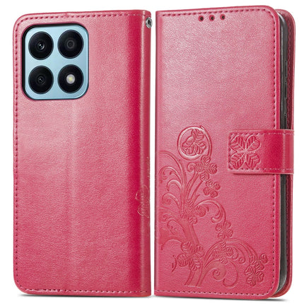 Four-leaf Clasp Embossed Leather Phone Case, For Honor X8A, For Honor X7a, For Honor 80