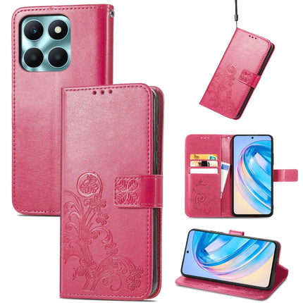 Four-leaf Clasp Embossed Leather Phone Case, For Honor 600 Lite Global, For Honor X9b, For Honor X6A, For Honor  X50