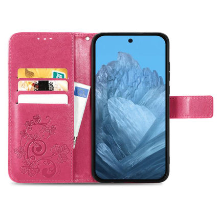 Four-leaf Clasp Embossed Leather Phone Case, For Honor 600 Lite Global, For Honor X9b, For Honor X6A, For Honor  X50