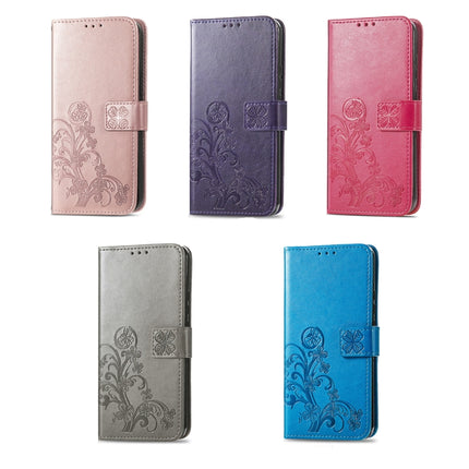 Four-leaf Clasp Embossed Leather Phone Case, For Honor 600 Lite Global, For Honor X9b, For Honor X6A, For Honor  X50