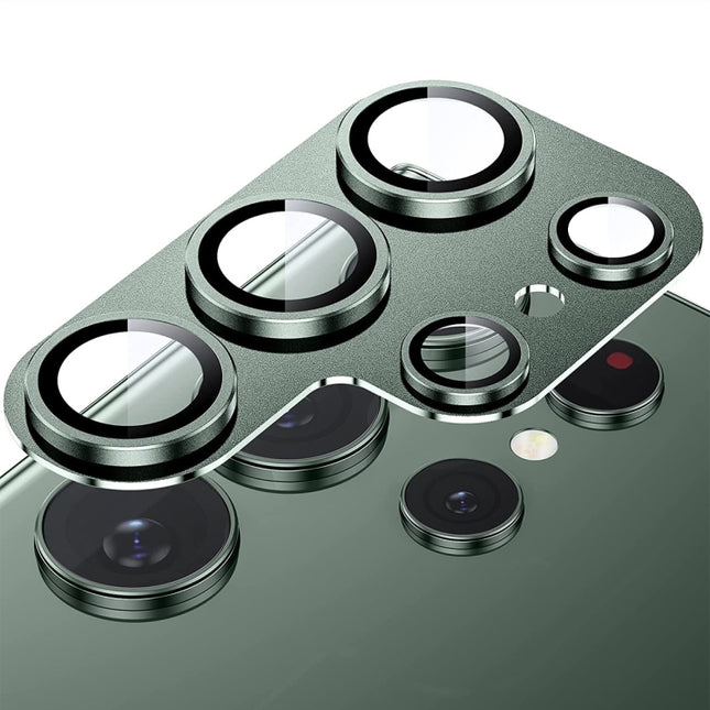 For Samsung Galaxy S23 Ultra 5G ENKAY Hat-Prince AR Anti-reflection Aluminium Alloy Tempered Glass Camera Lens Film