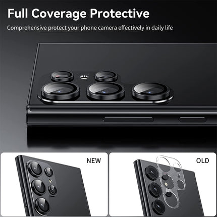 For Samsung Galaxy S23 Ultra 5G ENKAY Hat-Prince AR Anti-reflection Aluminium Alloy Tempered Glass Camera Lens Film