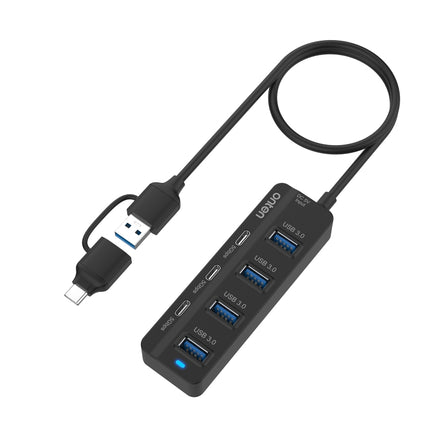 Onten UCA5306 7 in 2 USB3.0 + Type-C 7-Ports HUB Docking Station Support OTG Function, UCA5306