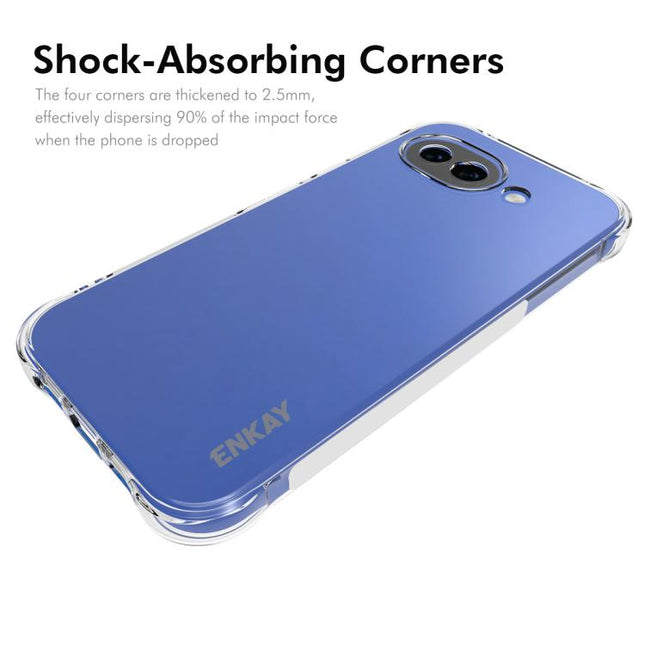 ENKAY Hat-Prince Transparent TPU Shockproof Phone Case, For Google Pixel 10a, For Google Pixel 9a, For Google Pixel 9 Pro, For Google Pixel 9, For Google Pixel 8a, For Google Pixel 8 Pro, For Google Pixel 8