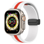 For Apple Watch Ultra 49mm / White+Red